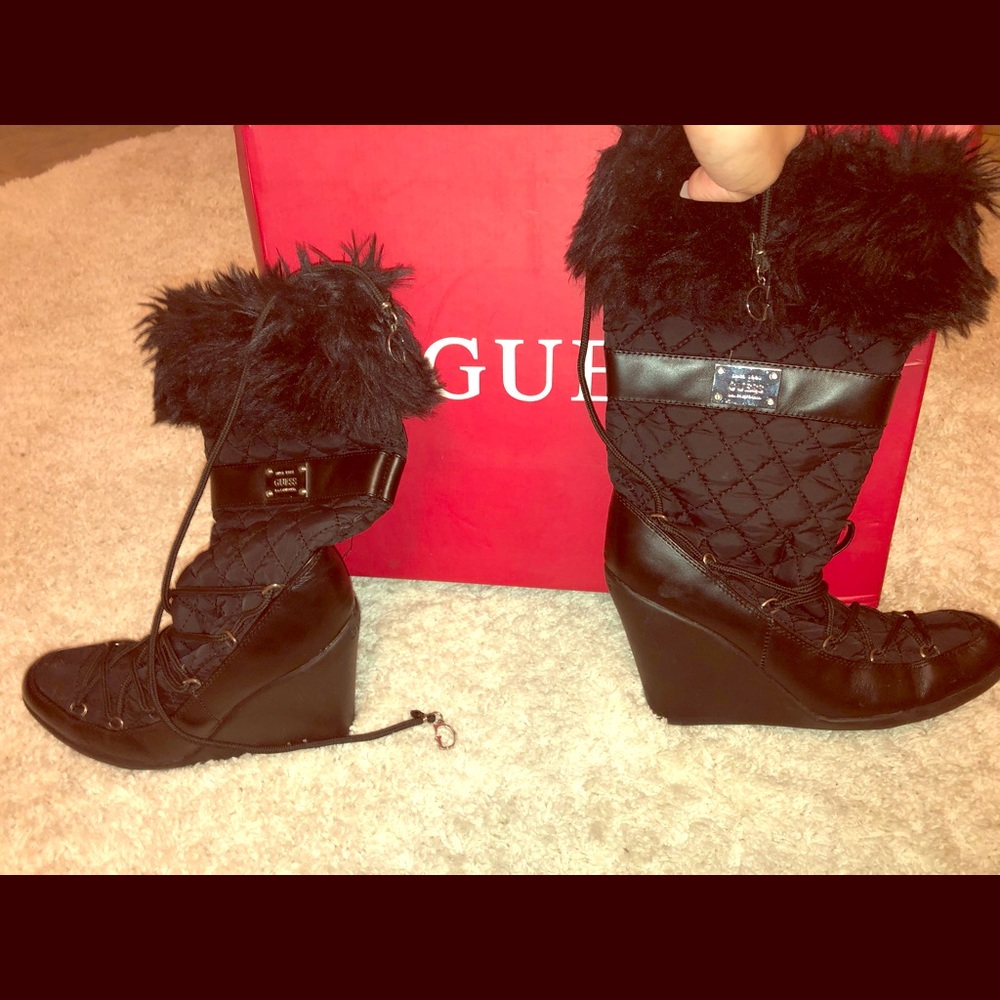Guess Tie Up High Boots